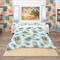 Designart 'Pineapples on a Light Blue Background' Tropical Bedding Set - Duvet Cover & Shams